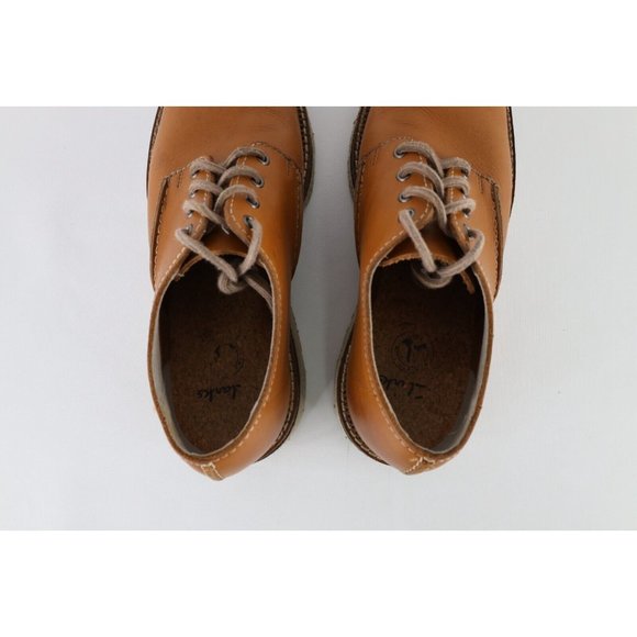 Clarks Mens 7.5 M Distressed Leather Chunky Leather Frelan Walk Oxford Shoes main image 9